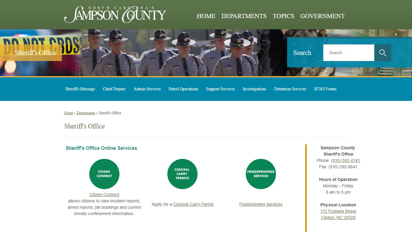 Sheriff's Office - Sampson County